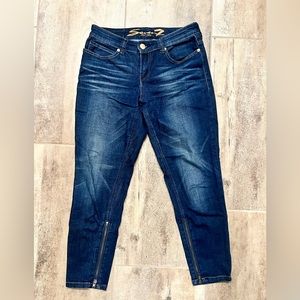 Seven 7 Legging Jeans with Double Leg Zipper-Size 30